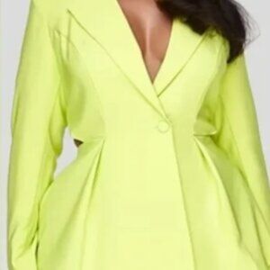 🔥 Lime Green Cutout Blazer | Fashion to Figure | NWT  Plus-Size Jacket 2x